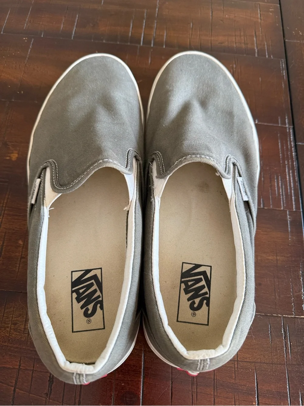 Vans Kids Slip-On Canvas Sneakers — Gray